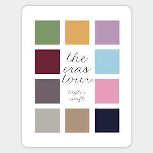 Taylor Swift The Eras Tour Color block Albums Sticker